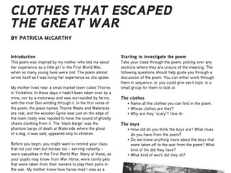 Clothes that escaped the Great War