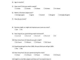 World's Worst Questionnaire