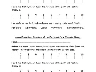 Introduction to plate tectonics with game.