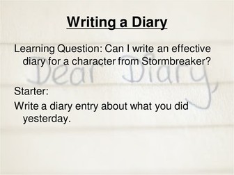 Stormbreaker Alex's Diary for Low Ability Groups