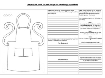 Design an Apron for D&T - cover work