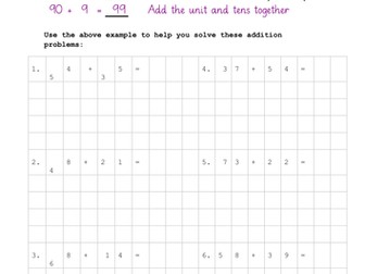 addition by partitioning