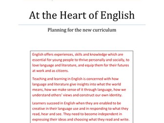 Planning for the new English curriculum