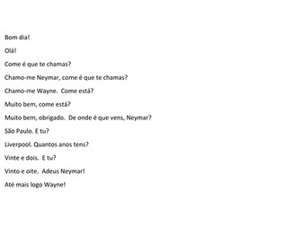 Portugese introduction lesson -- facts & language