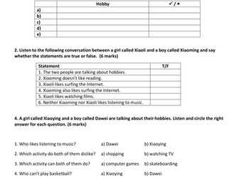 JÌnbù 1 Chapter 3 Assessments