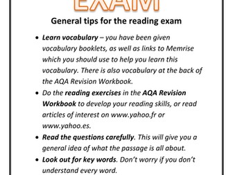 GCSE MFL: Reading and Listening Tips