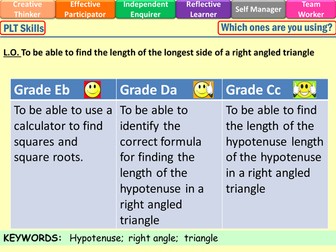 Pythagoras finding the longest side