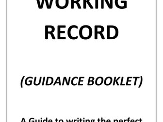 OCR GCSE Drama - Working Record Guidance Booklet
