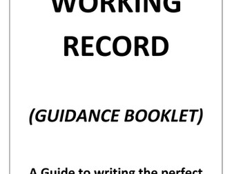 OCR GCSE Drama - Working Record Guidance Booklet