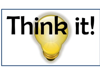 Think it, write it, read it.