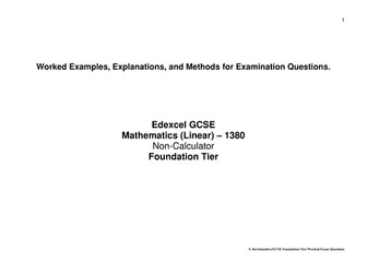 Worked answers GCSE Maths Foundation  Nov 2011