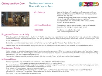 Scientific enquiry into a stuffed cow