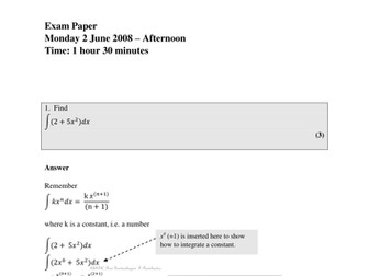C1 June 2008 Worked Answers