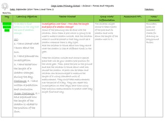 Year 3 Forces and Magnets Planning