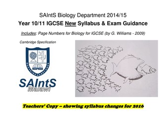 Cambridge IGSCE Biology New syllabus handbooks