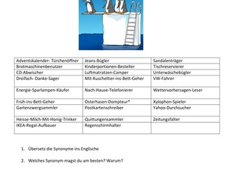 Warmduscher synonyms