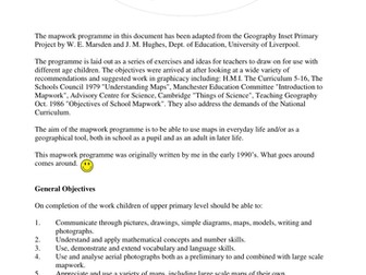 Mapwork Scheme of Work Reception to Year 6