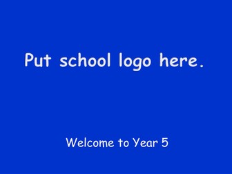 Powerpoint start of year parents meeting.