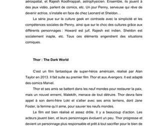 Opinions sur des films et séries TV (résumés)