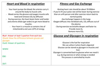 Aerobic respiration and exercise