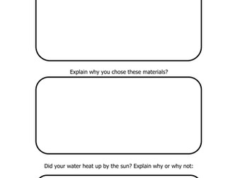 Science - Matierials Worksheets