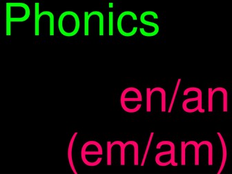 French Phonics Activities (starters)