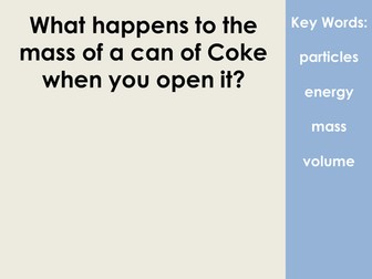 How does the mass of a soda can change?
