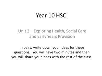 GCSE HSC introduction