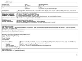 An introduction to BTEC Health and Social Care