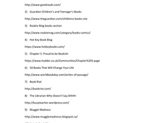 Website activity for researching new fiction books