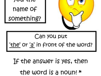 Nouns posters and worksheet