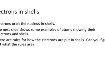 Electrons in shells
