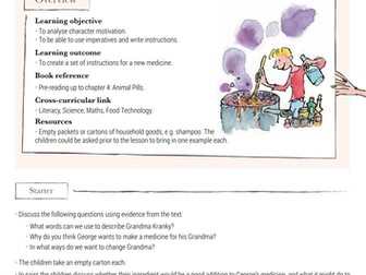 George’s Marvellous Medicine - Lesson Plan