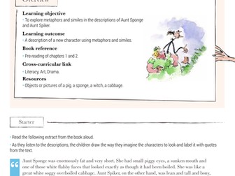 James and the Giant Peach - Lesson Plan