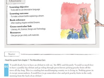 Roald Dahl's 'The BFG' - Lesson Plan