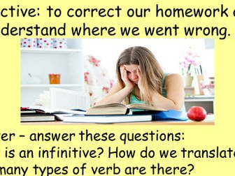 -ir and -re verbs correction presentation