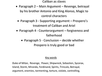 Essay guide to The Tempest