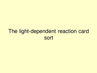 3.3 The light-independent reaction