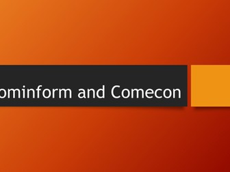 Cominform and Comecon