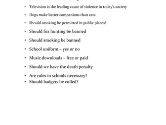 Discursive essay titles