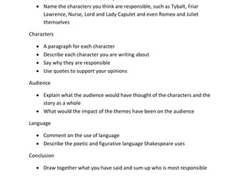 Who is responsible for the deaths of Romeo & Julie