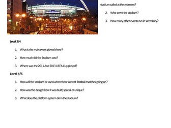 Reading comprehension on Wembley Stadium