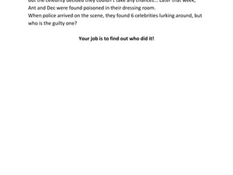 Murder mystery Algebra