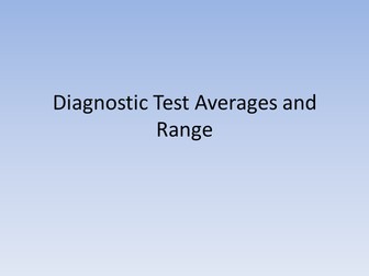 Diagnostic test mean median mode and range