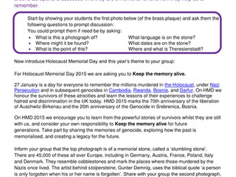 Holocaust Memorial Day 2015 - Activities
