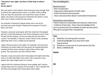 Citizenship GCSE model answer practice
