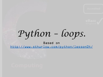 Python - introduction to while loops.