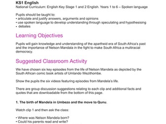 The life of Nelson Mandela in comic book form