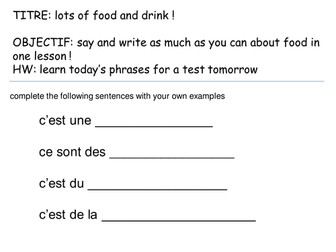 food and drink indef and partitive articles