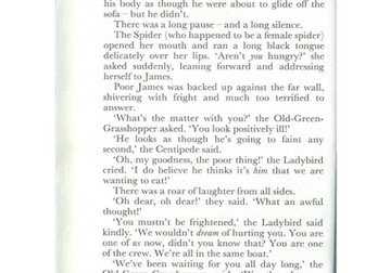 James and the Giant Peach Reading Comprehension